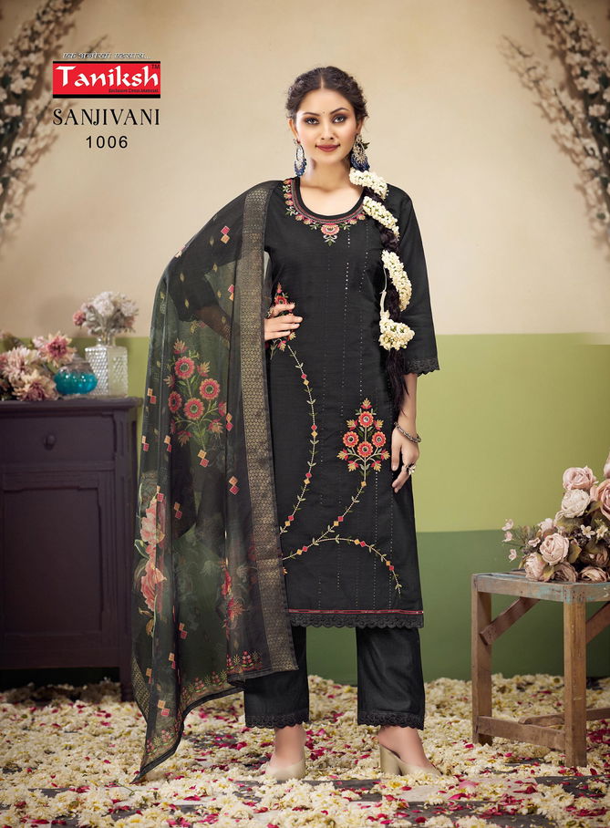 Sanjivani Vol 1 By Taniksh Cotton Viscose Embroidery Kurti Bottom With Dupatta Wholesale Shop In Surat
